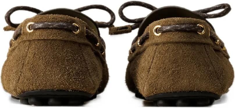 Car Shoe suede bow-detail loafers Groen - Foto 2