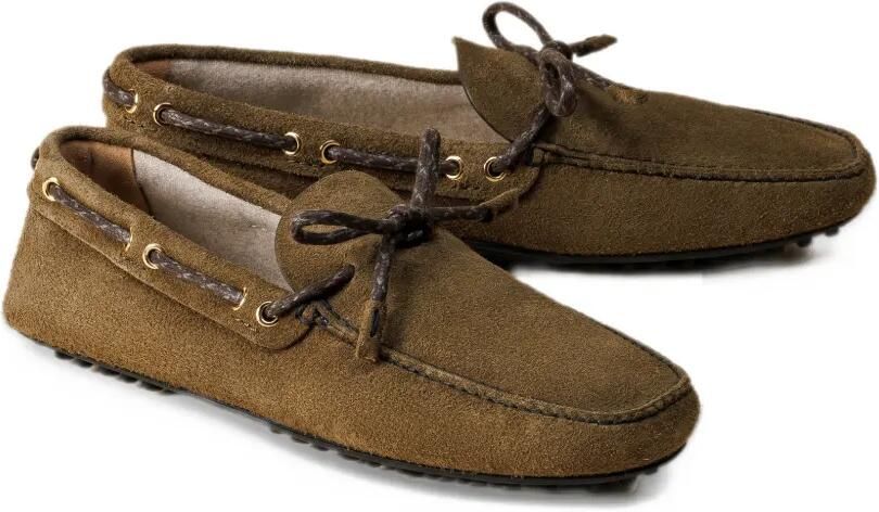 Car Shoe suede bow-detail loafers Groen - Foto 4