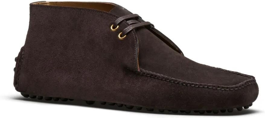 Car Shoe Suède enkellaarzen Bruin