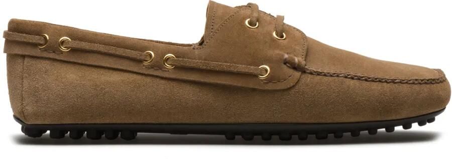 Car Shoe Suède loafers met veters Bruin