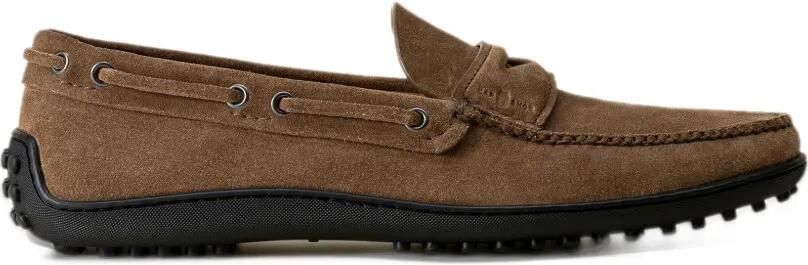 Car Shoe suede penny-strap loafers Bruin
