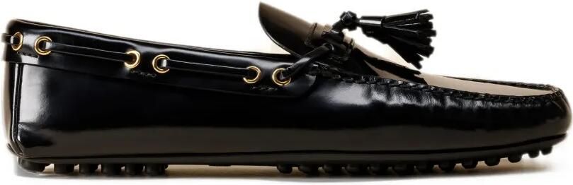 Car Shoe tassel-detail leather loafers Zwart