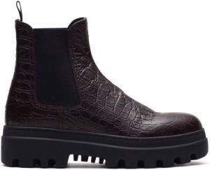 Car Shoe Chelsea laarzen met krokodillenleer-effect Paars