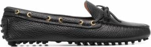 Car Shoe Leren loafers Zwart