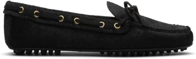 Car Shoe Loafers met kalfshaar Zwart