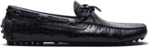 Car Shoe Loafers met krokodillenleer-effect Blauw