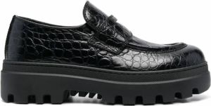 Car Shoe Loafers met lage hak Zwart