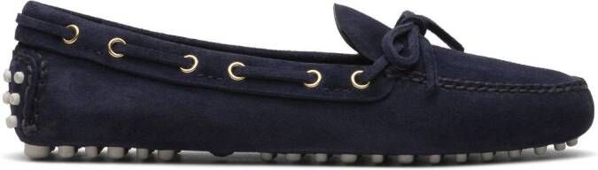 Car Shoe Lux Driving suède loafers Blauw