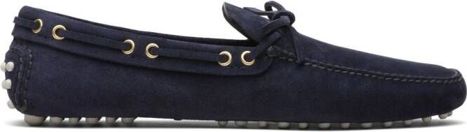 Car Shoe Lux Driving suède loafers Blauw