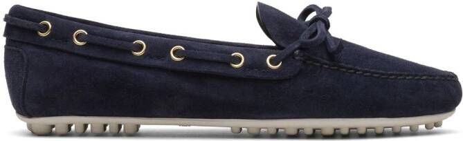 Car Shoe Lux Driving suède loafers Blauw