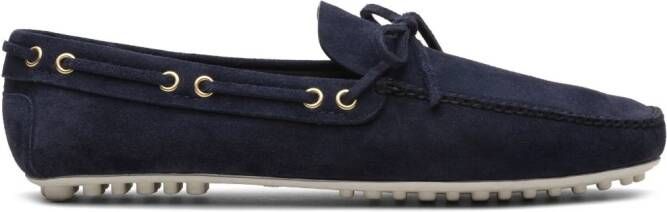 Car Shoe Lux Driving suède loafers Blauw