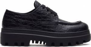 Car Shoe Schoenen met krokodillenleer-effect Zwart