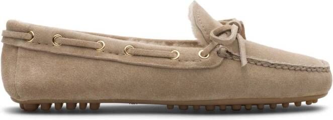 Car Shoe Suède loafers Beige