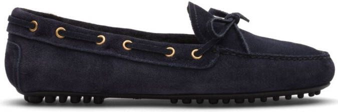 Car Shoe Suède loafers Blauw