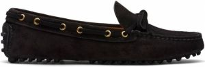 Car Shoe Suède loafers Zwart