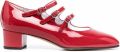 Carel Paris Kina lakleren pumps Rood - Rood