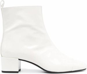 Carel Paris Leren enkellaarzen Beige