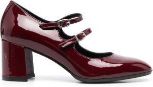 Carel Paris Alice leren Mary Jane pumps Rood
