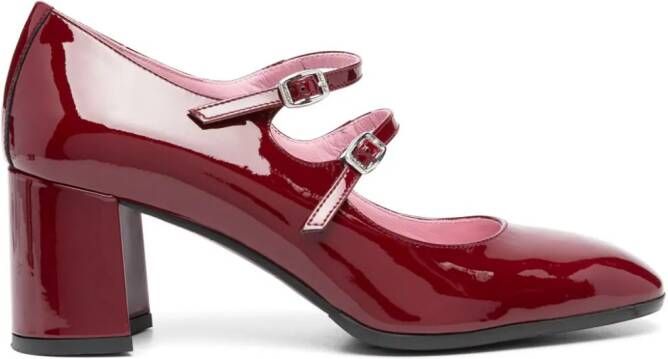 Carel Paris Alice leren Mary Jane schoenen Rood