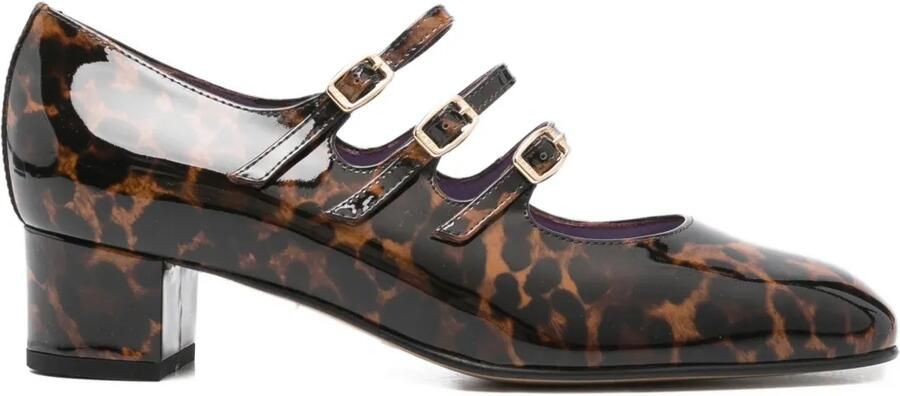 Carel Paris 35 mm Kina pumps met luipaardprint Bruin