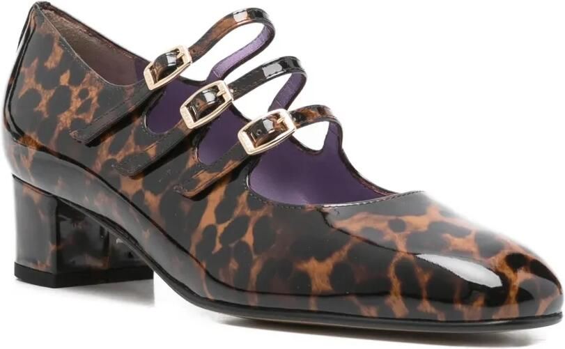 Carel Paris 35 mm Kina pumps met luipaardprint Bruin - Foto 3
