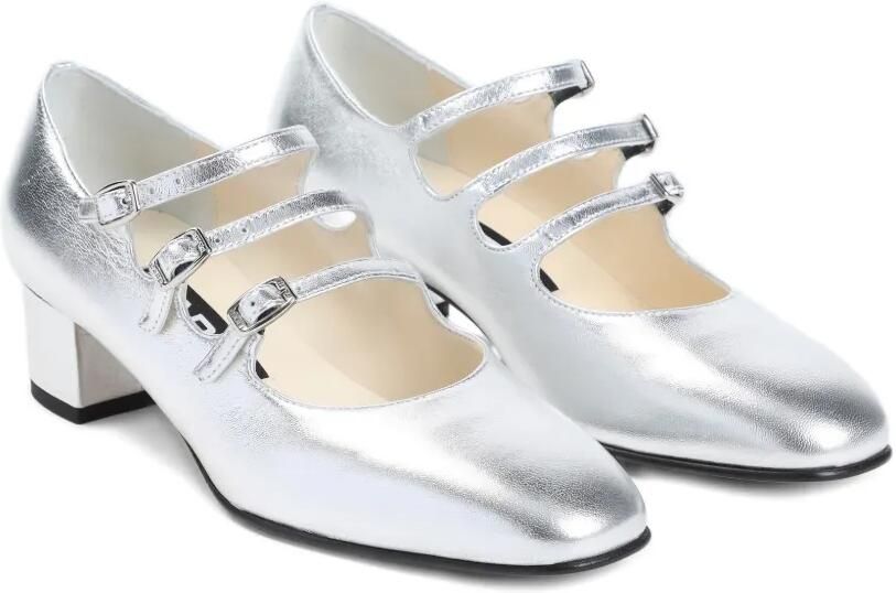 Carel Paris 40 mm Kina pumps met gespbandje Zilver