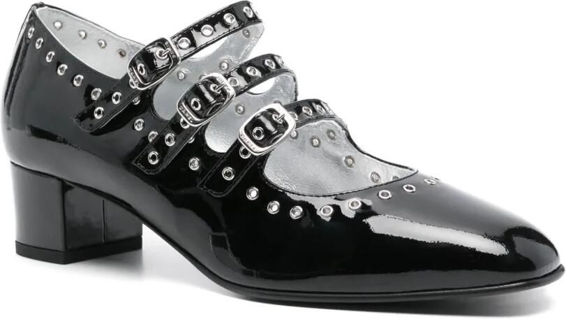Carel Paris 40 mm pumps met eyelet-detail Zwart