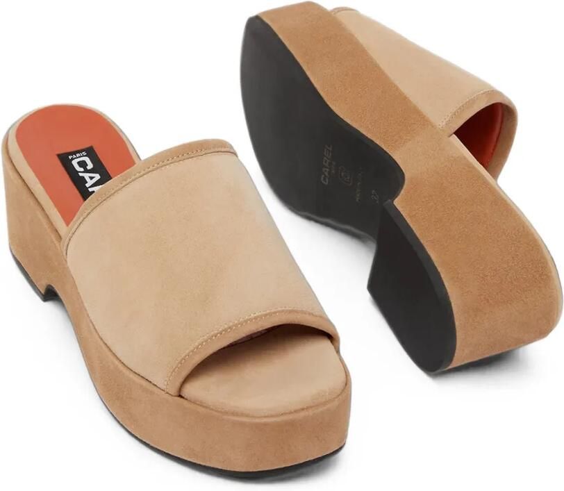Carel Paris Adri muiltjes met sleehak Beige - Foto 2