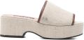 Carel Paris Adri sandalen met plateauzool Beige - Beige