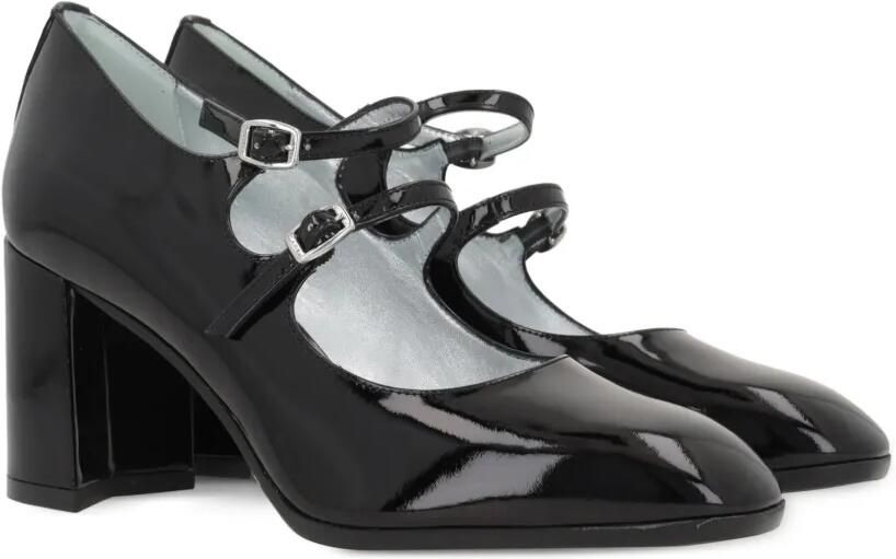 Carel Paris Alice pumps met dubbele bandjes en hak Zwart - Foto 3