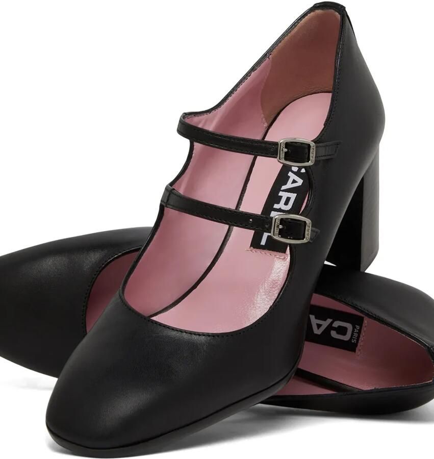 Carel Paris Alice pumps met dubbele bandjes Zwart - Foto 2