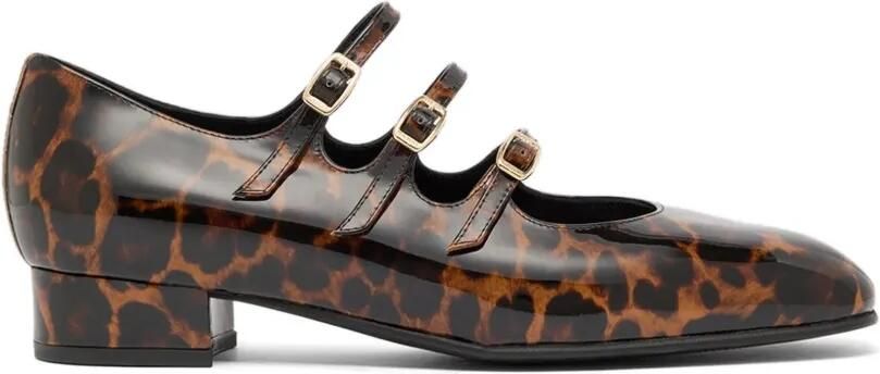 Carel Paris Ariana ballerina's met luipaard-print Bruin