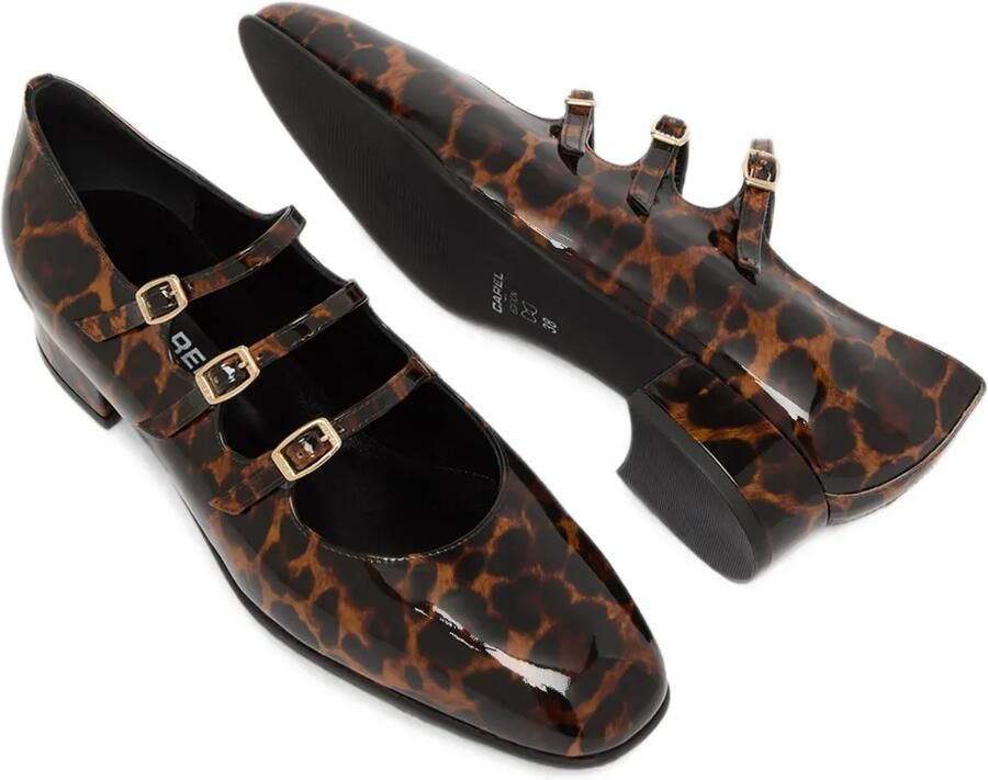 Carel Paris Ariana ballerina's met luipaard-print Bruin - Foto 3