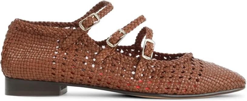 Carel Paris Ariana geweven ballerina's Bruin
