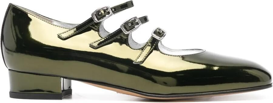 Carel Paris Ariana leren Mary Jane schoenen Groen