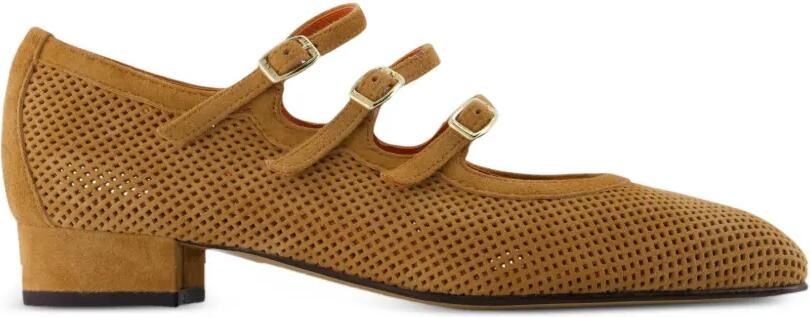 Carel Paris Ariana pumps met gesp en ronde neus Bruin