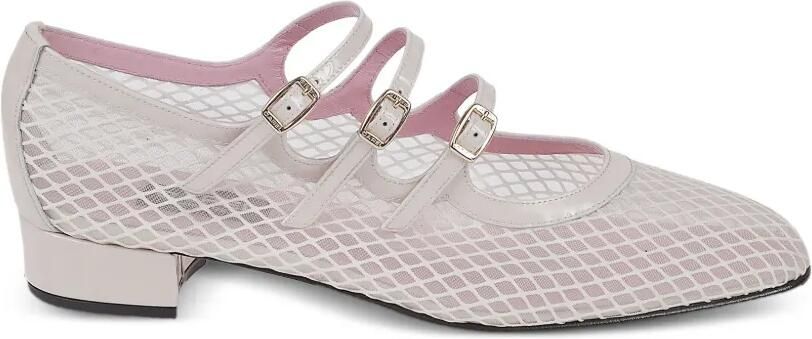 Carel Paris Ariana pumps met mesh vlak Wit