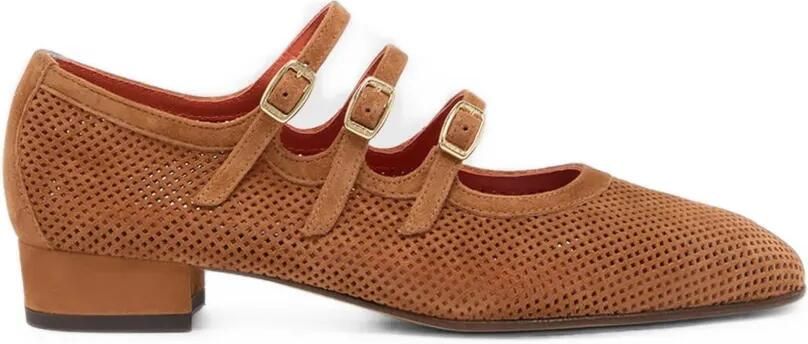 Carel Paris Ariana suède pumps met hak Bruin