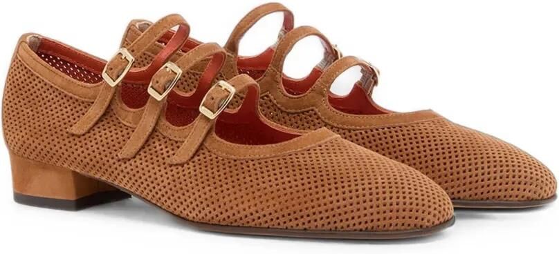 Carel Paris Ariana suède pumps met hak Bruin - Foto 5