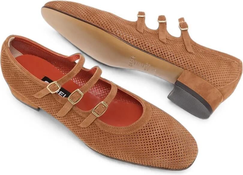 Carel Paris Ariana suède pumps met hak Bruin - Foto 4