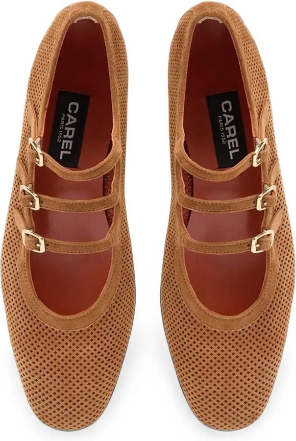 Carel Paris Ariana suède pumps met hak Bruin - Foto 3