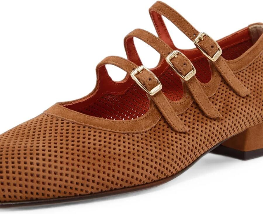 Carel Paris Ariana suède pumps met hak Bruin - Foto 2