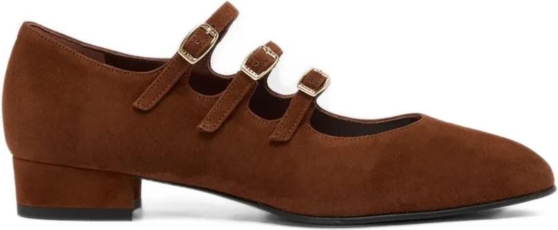 Carel Paris Ariana triple-strap flat pumps Bruin
