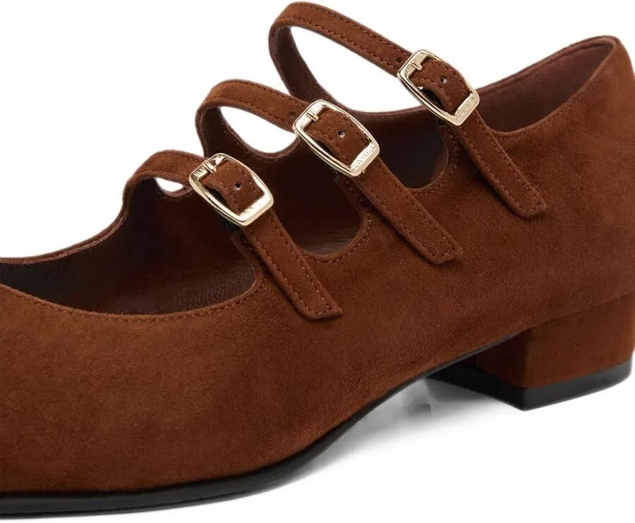 Carel Paris Ariana triple-strap flat pumps Bruin - Foto 2