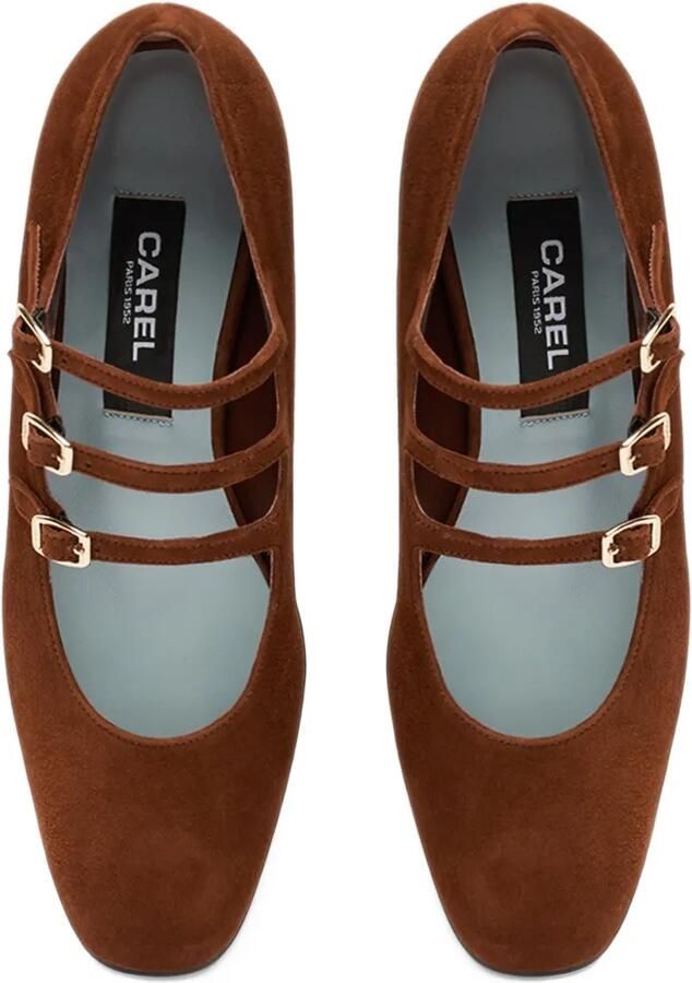 Carel Paris Ariana triple-strap flat pumps Bruin - Foto 3