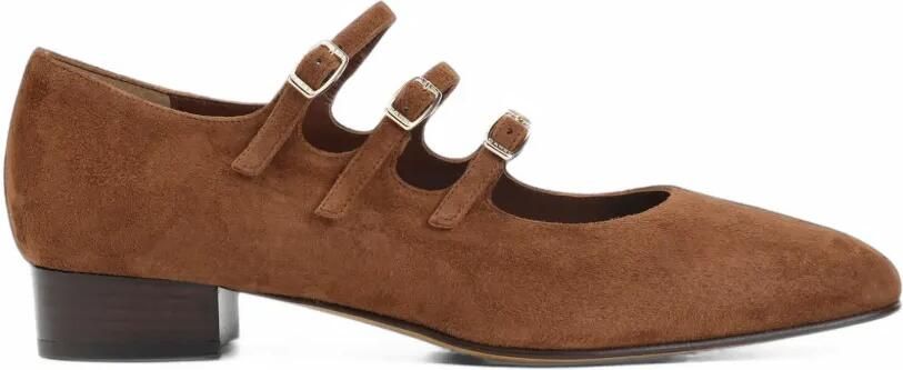 Carel Paris Ariana triple-strap suede pumps Bruin