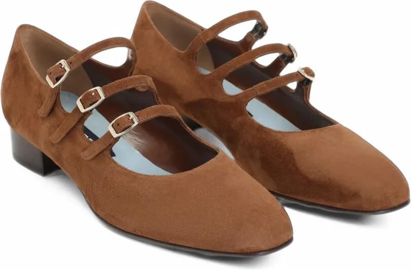 Carel Paris Ariana triple-strap suede pumps Bruin - Foto 2