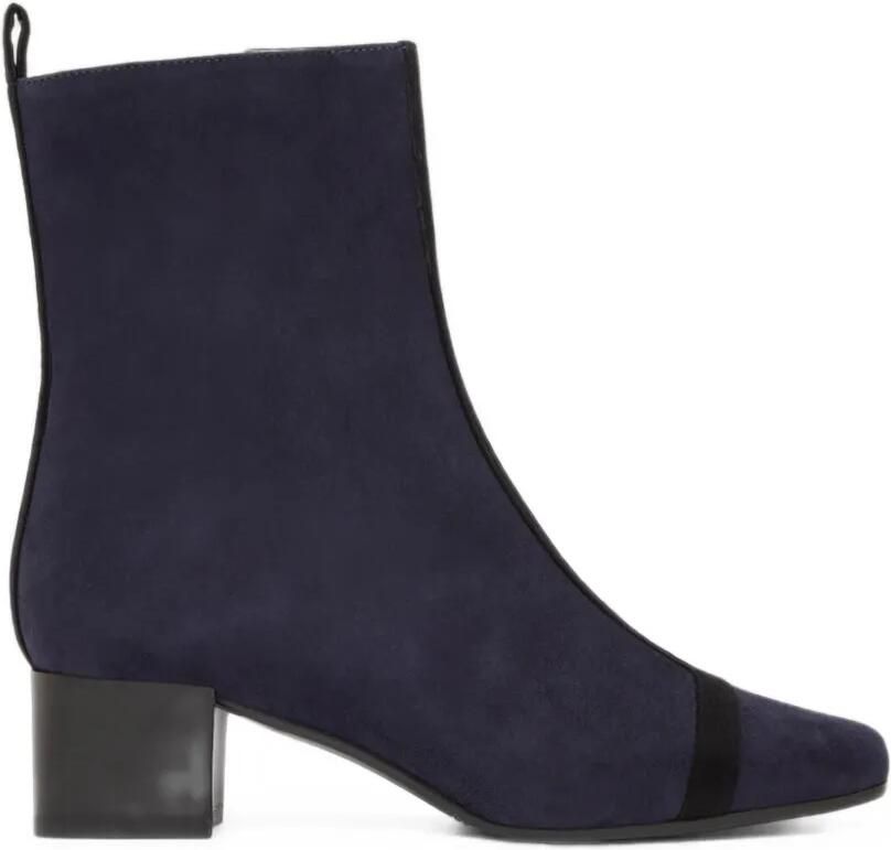 Carel Paris Audrey suède enkellaarzen met vlakken Blauw
