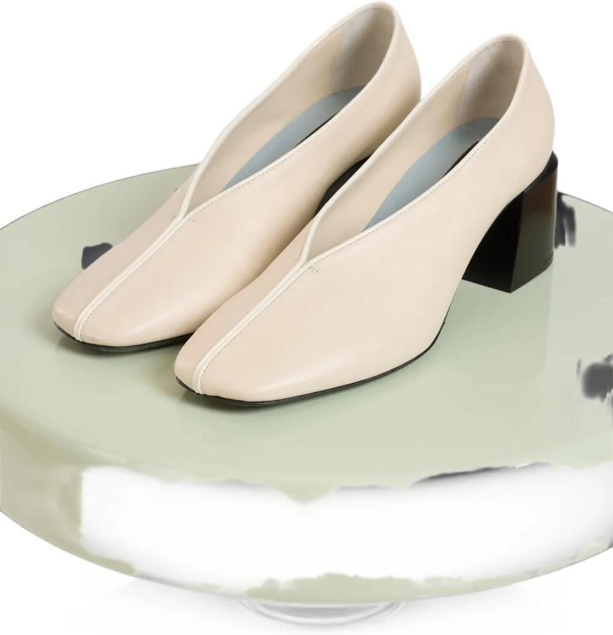 Carel Paris Aurora square-toe heeled pumps Beige - Foto 2