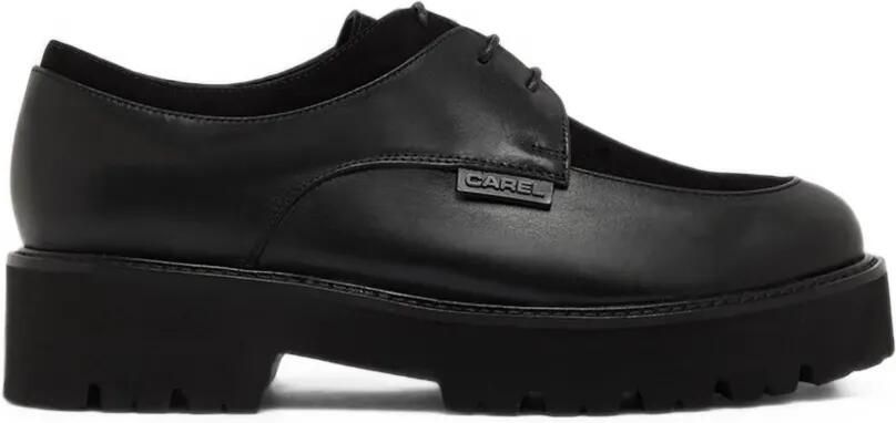 Carel Paris Azur derby schoenen met suède vlak Zwart